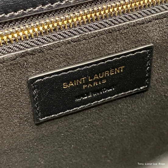 Tony Luxuries IN SMOOTH LOULOU CARRE YSL SATCHEL LEATHER 0822